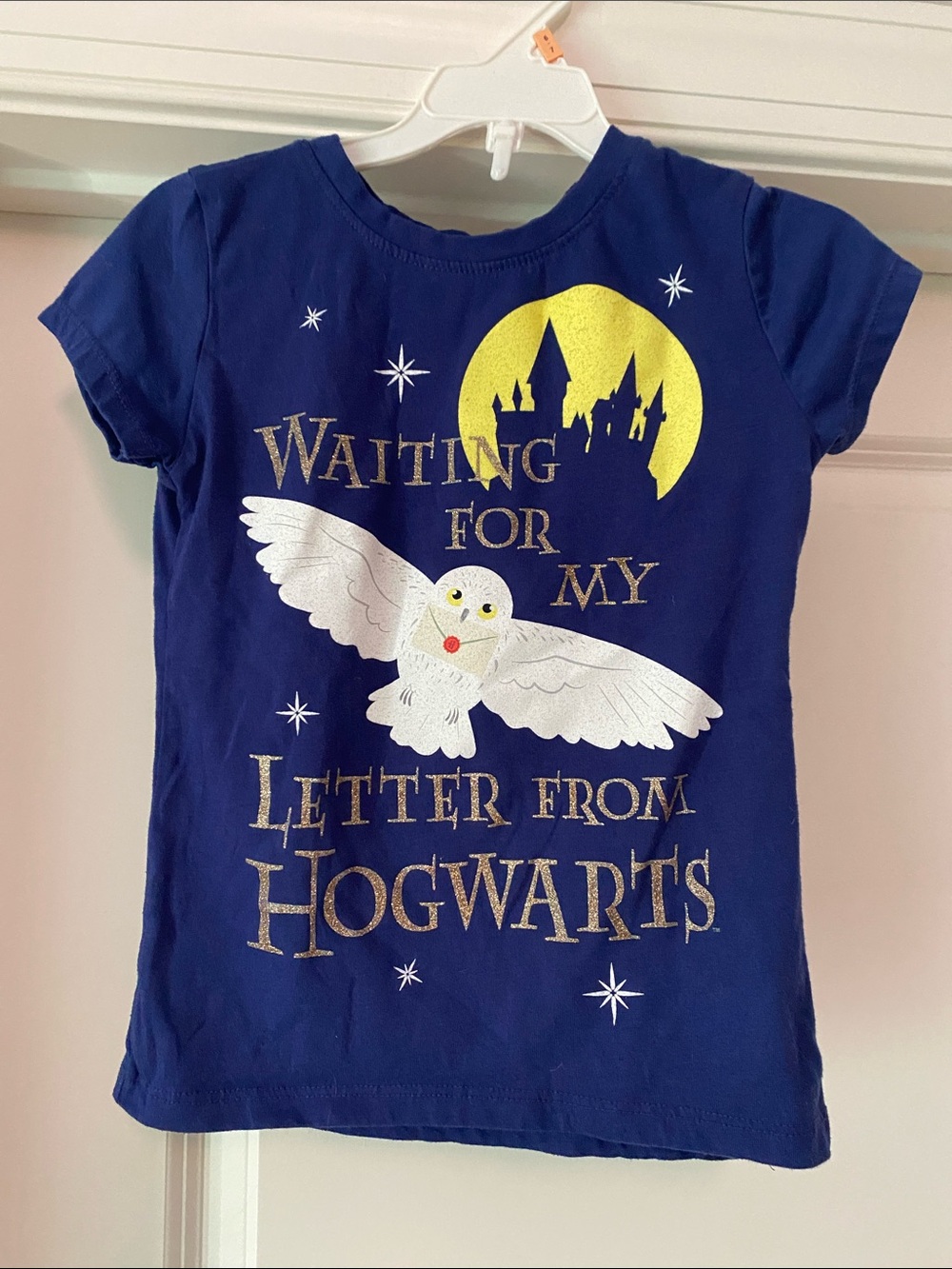 Waiting For My Letter From Hogwarts Kids Graphic Tee Harry Potter size small
